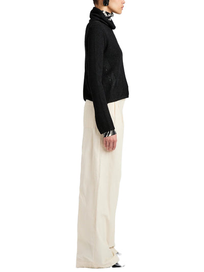 Aria Pant in Corduroy Off White