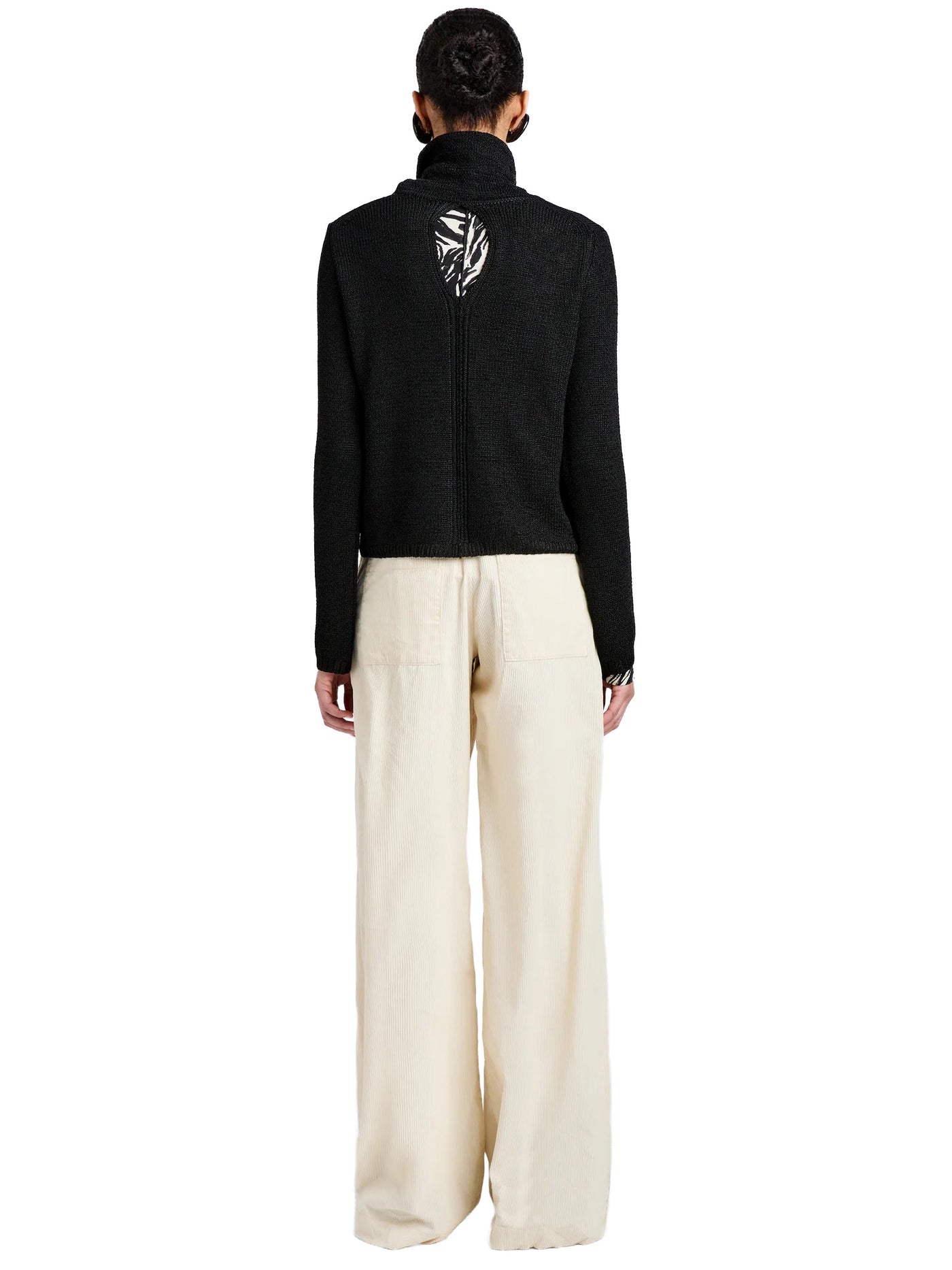 Aria Pant in Corduroy Off White