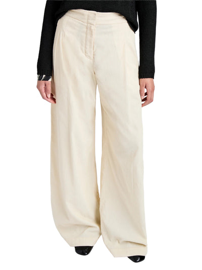 Aria Pant in Corduroy Off White