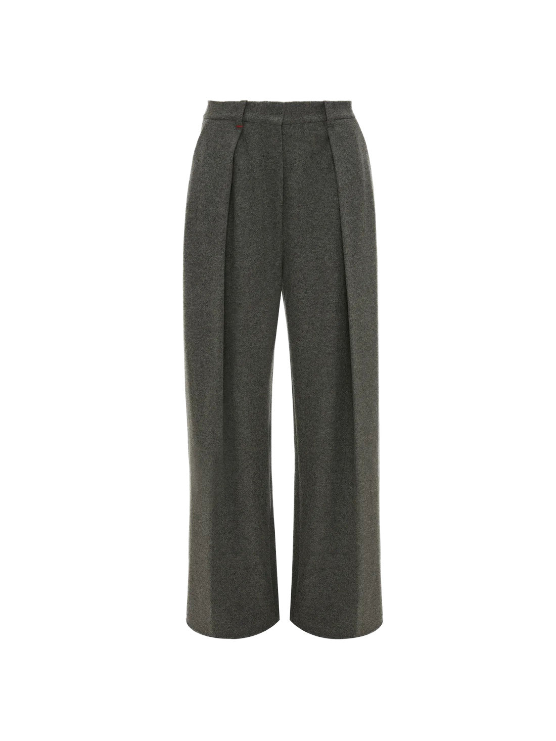 Wide Leg Trouser in Grey Melange