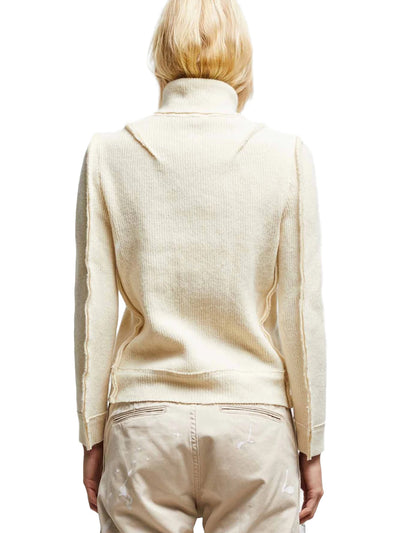 Flat Sleeve Turtleneck in Ecru