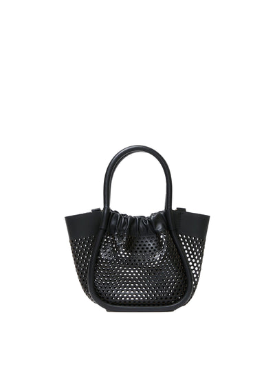 Extra Small Ruched Tote in Perforated Leather