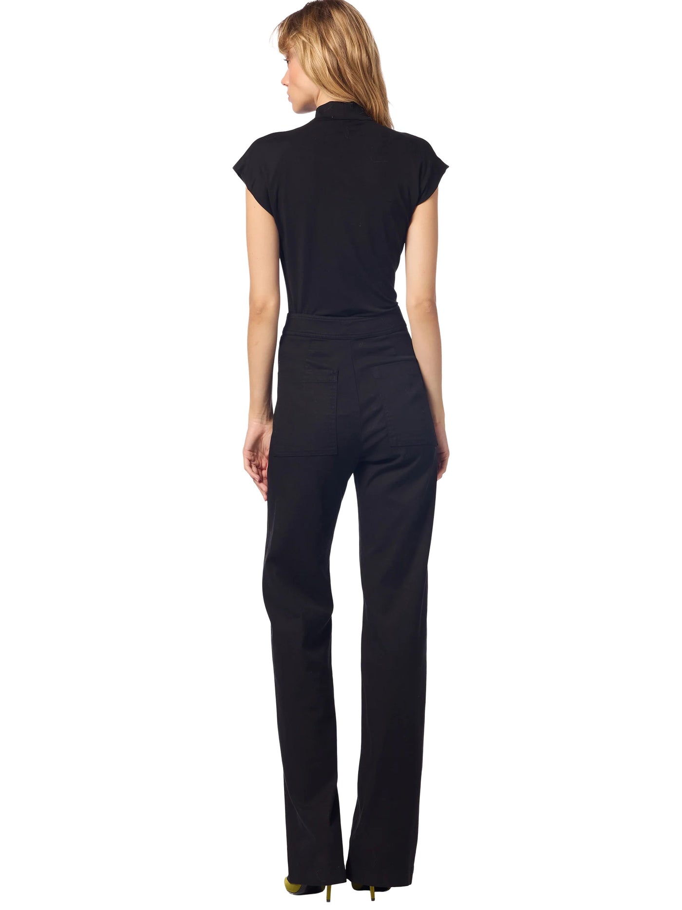 Cove Sandwashed Mock Neck Top in Black