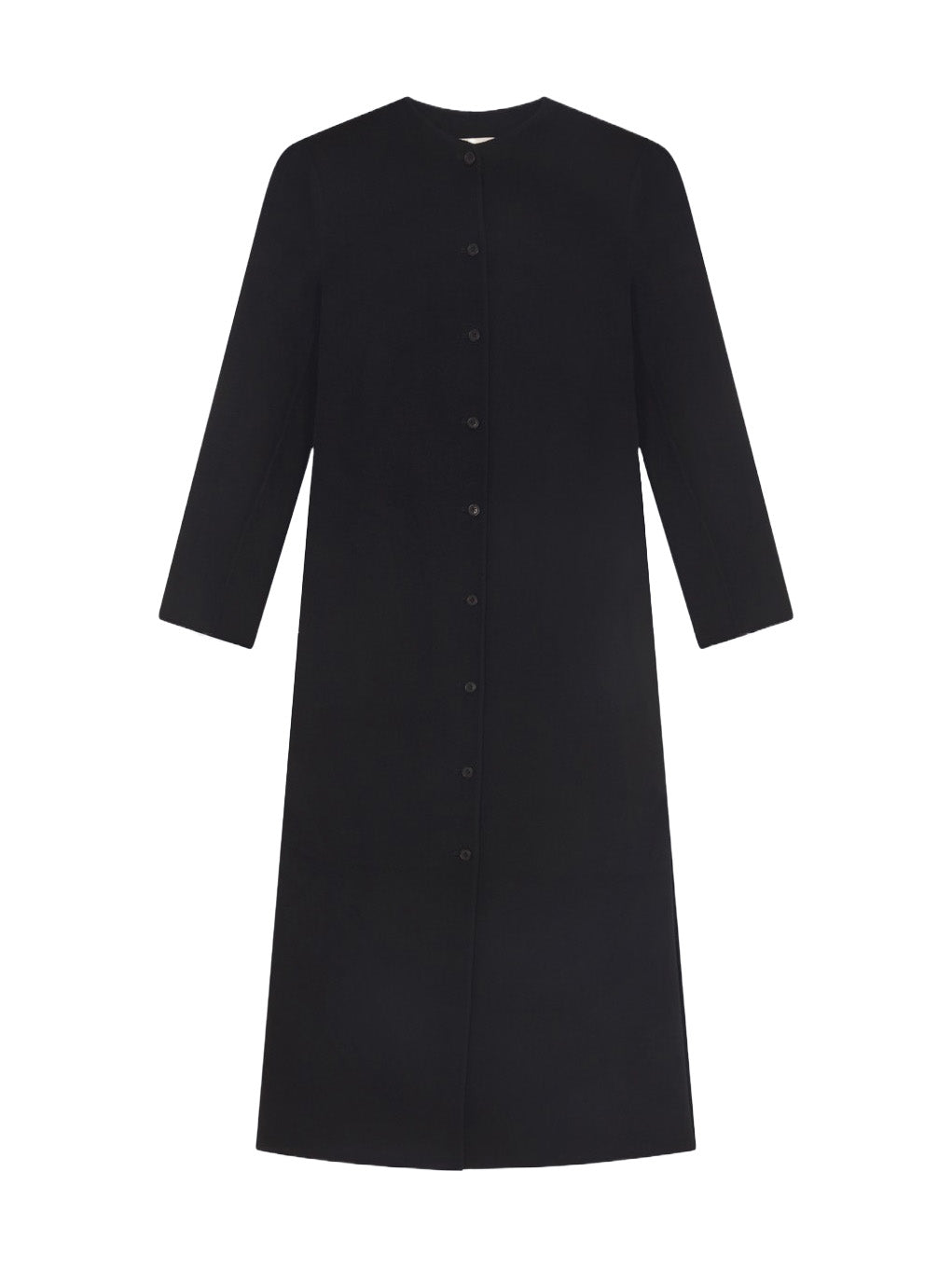 MARTIL Wool Cashmere Long Coat in Black