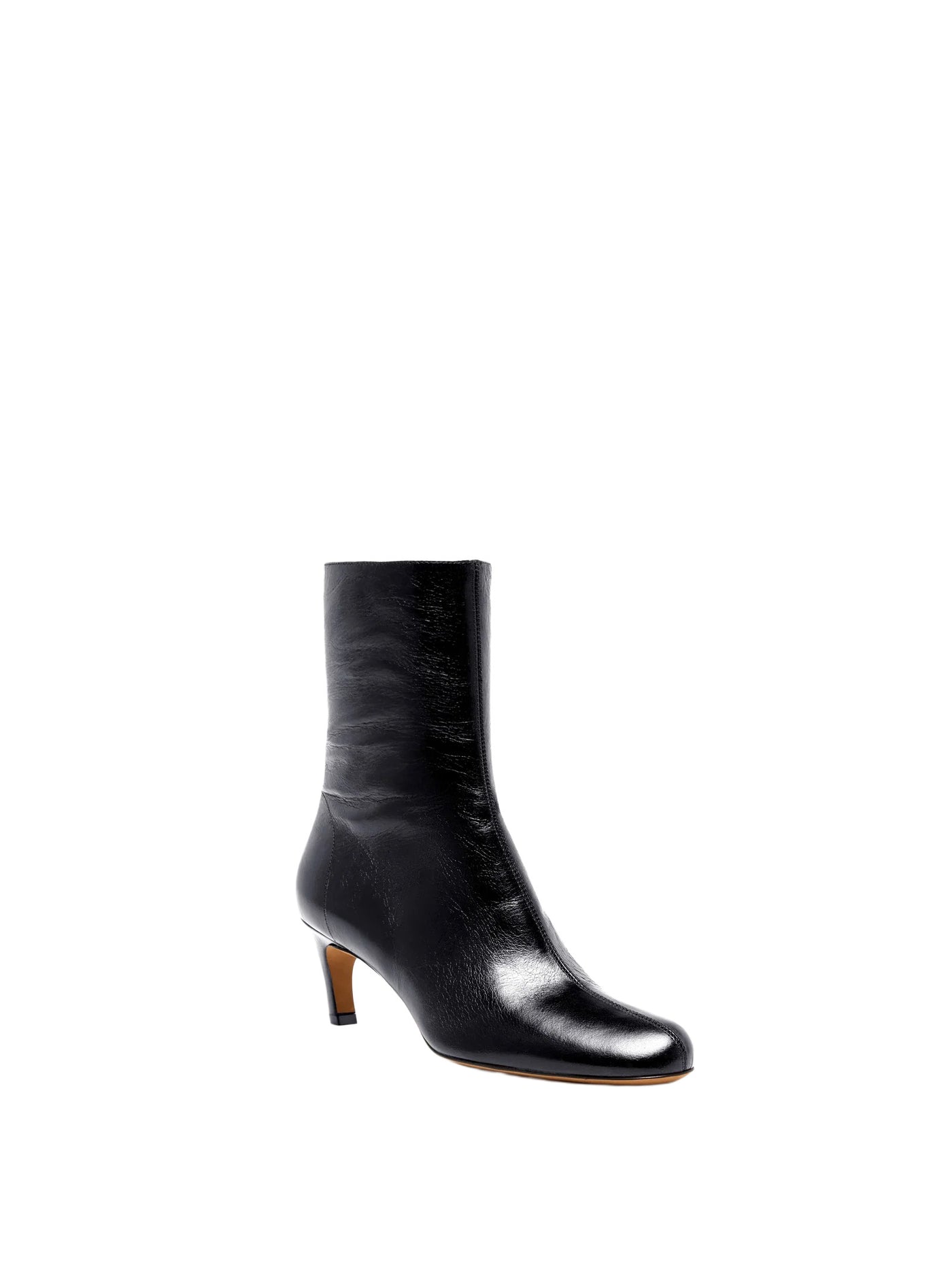 Uma Ankle Boots in Slick Calf in Black