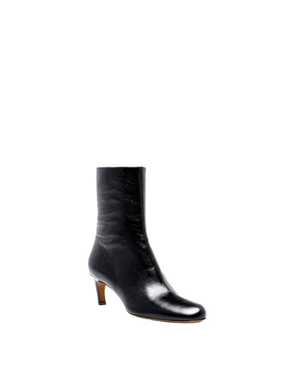 Uma Ankle Boots in Slick Calf in Black