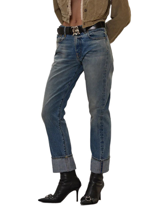 Cuffed Romeo Jean in Merrin Blue