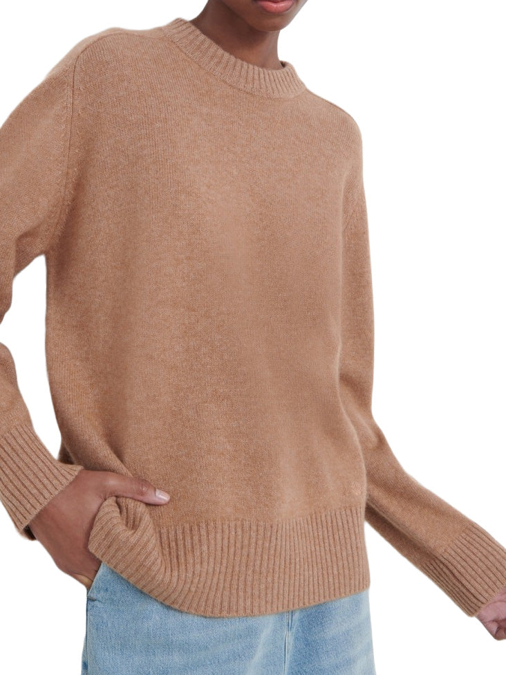 BALTRA Cashmere Sweater in Hazel Melange