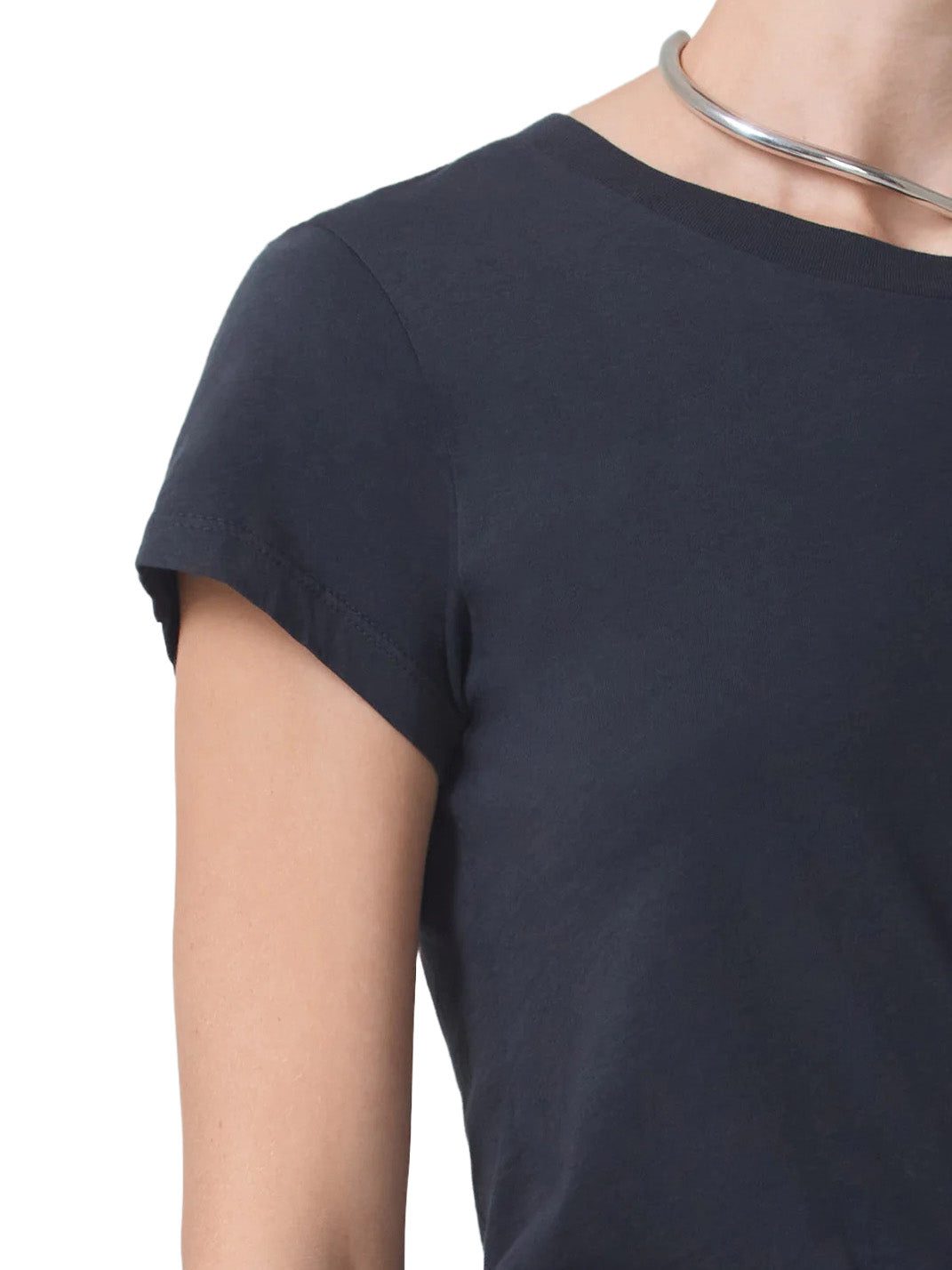 Juliette Slim T-Shirt In Washed Black