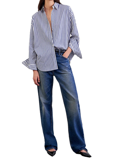 Striped Mael Oversized Shirt