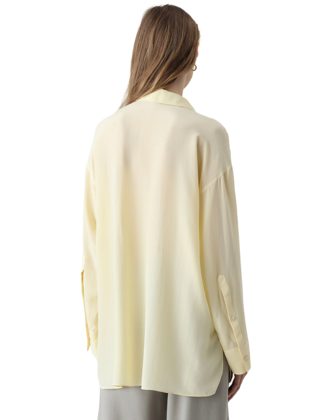 Pure Silk Shirt in Elderflower