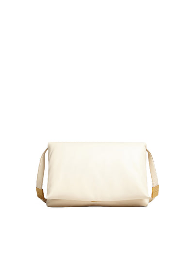 Large White Calfskin Prisma Bag