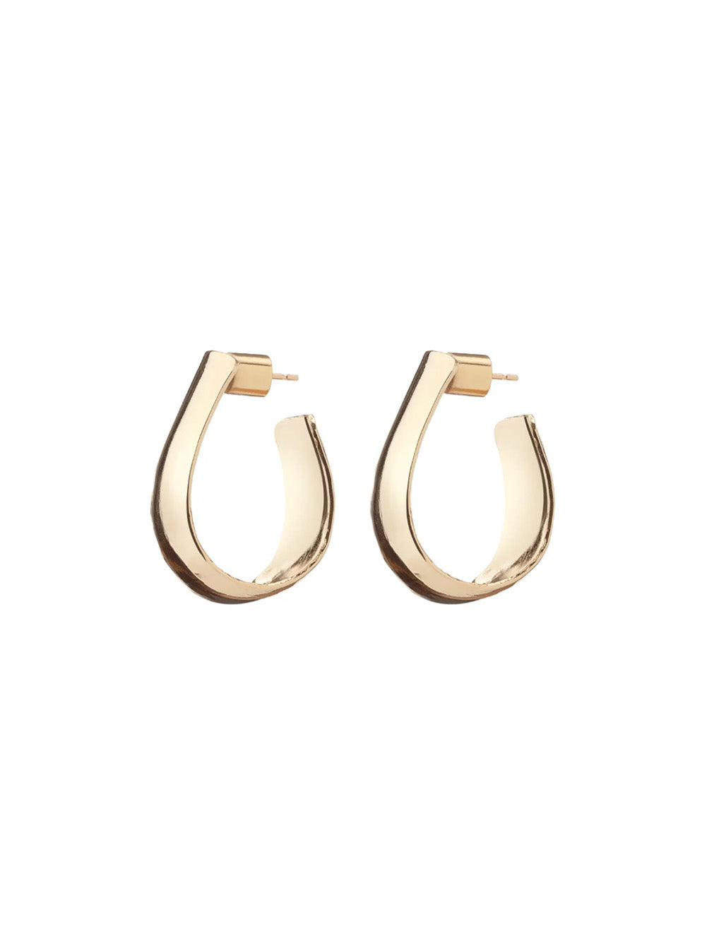 Small Bolden Hoops in 10K Yellow Gold Plated Brass
