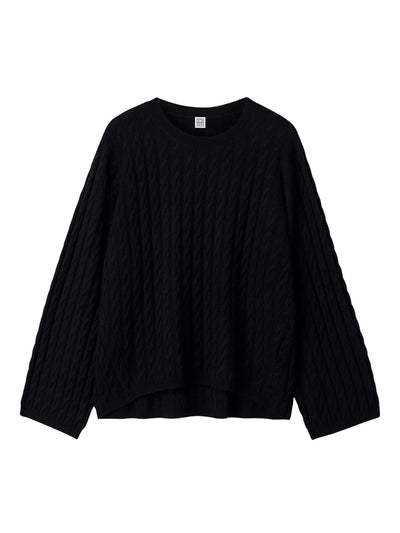 Cashmere Cable Knit in Black