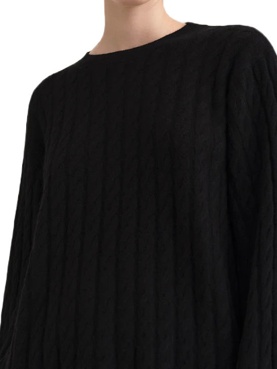 Cashmere Cable Knit in Black
