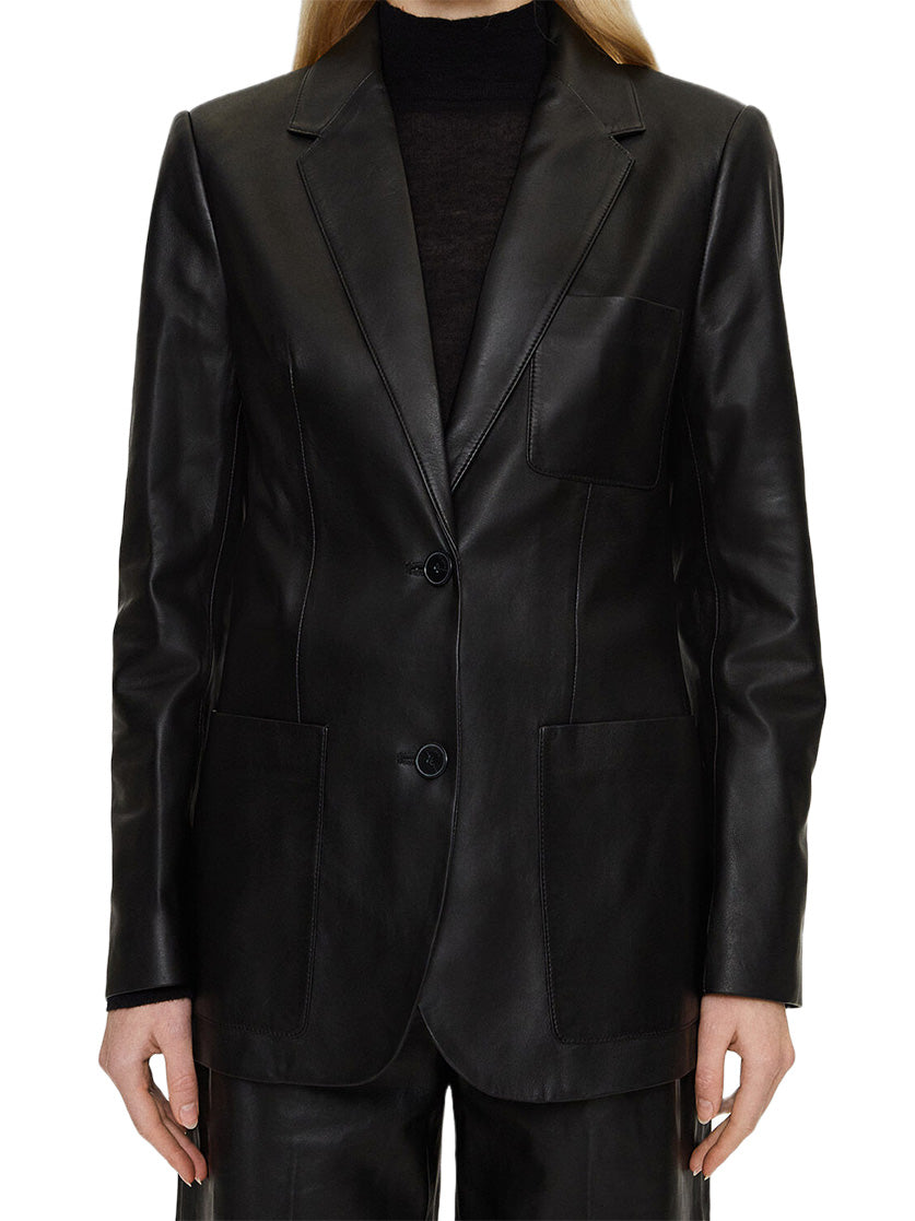 Nappa Leather Jacques Jacket in Black